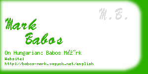 mark babos business card